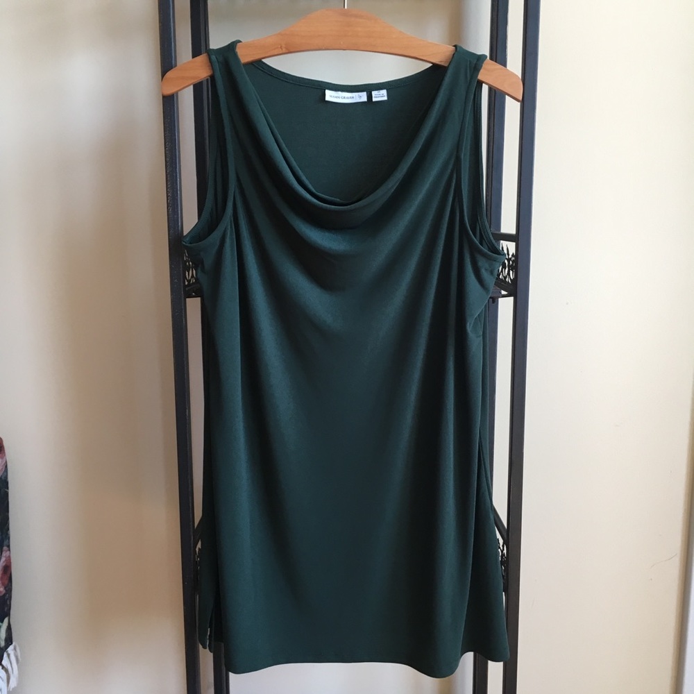 Susan Graver Liquid Knit Sleeveless Tunic - M